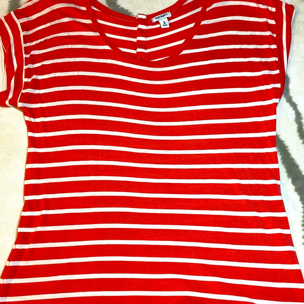 Old Navy XL Red & White striped top